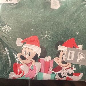 Disney Kids Green Christmas Shirt